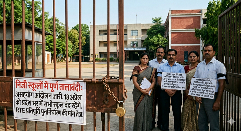 आरटीई प्रतिपूर्ति पर आर-पार: छत्तीसगढ़ के निजी स्कूलों में 18 अप्रैल को प्रदेशव्यापी तालाबंदी