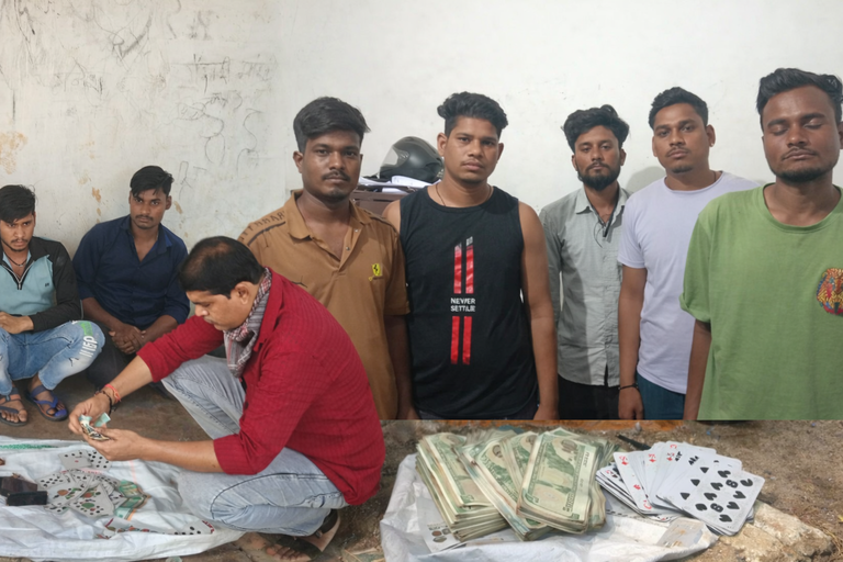 गंडई में जुए के दो अड्डों पर पुलिस का छापा, 8 जुआरी गिरफ्तार, हजारों की नगदी और ताश जब्त
