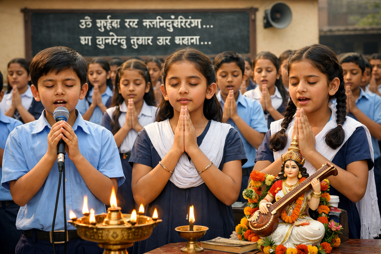 अब संस्कारों के संग पढ़ाई: छत्तीसगढ़ के स्कूलों में मंत्रोच्चार से होगी दिन की शुरुआत, कांग्रेस ने शिशु मंदिर बनाने का लगाया आरोप