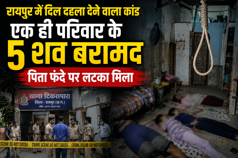 एक घर... पांच लाशें: रायपुर में किराए के मकान से सामने आई रूह कंपा देने वाली घटना