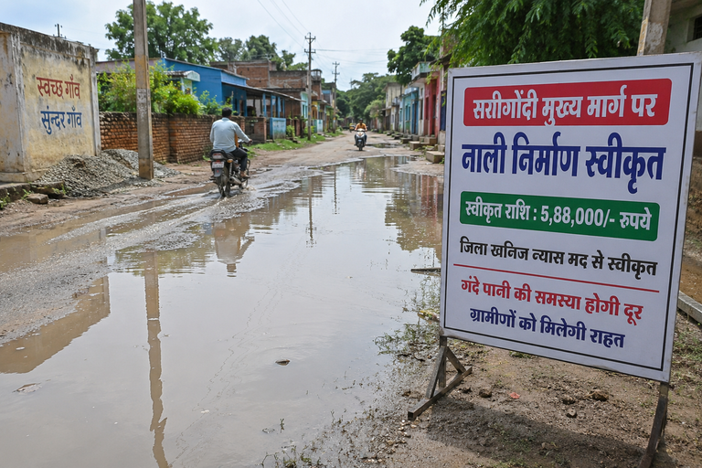 खैरागढ़. सर्रागोंदी मुख्य मार्ग पर बनेगी नाली, 5.88 लाख की स्वीकृति से गंदे पानी की समस्या होगी दूर