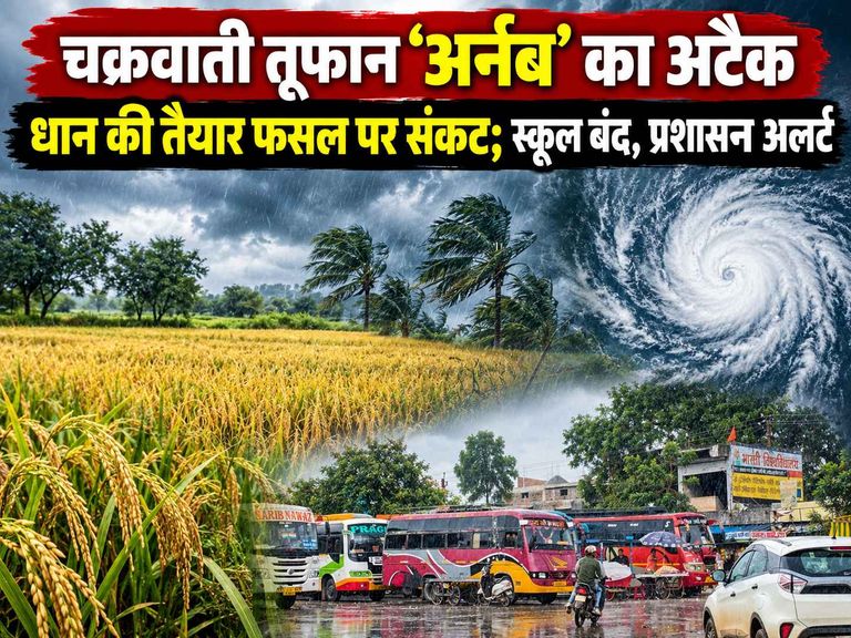 खैरागढ़. चक्रवाती तूफान ‘अर्नब’ का अटैक, धान की तैयार फसल पर संकट; स्कूल बंद, प्रशासन अलर्ट